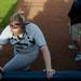 A Northwestern player stretched during the game against Michigan on Friday, May 3. Daniel Brenner I AnnArbor.com